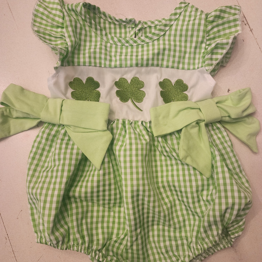 Amazon Green Checkered Kids Bodysuit